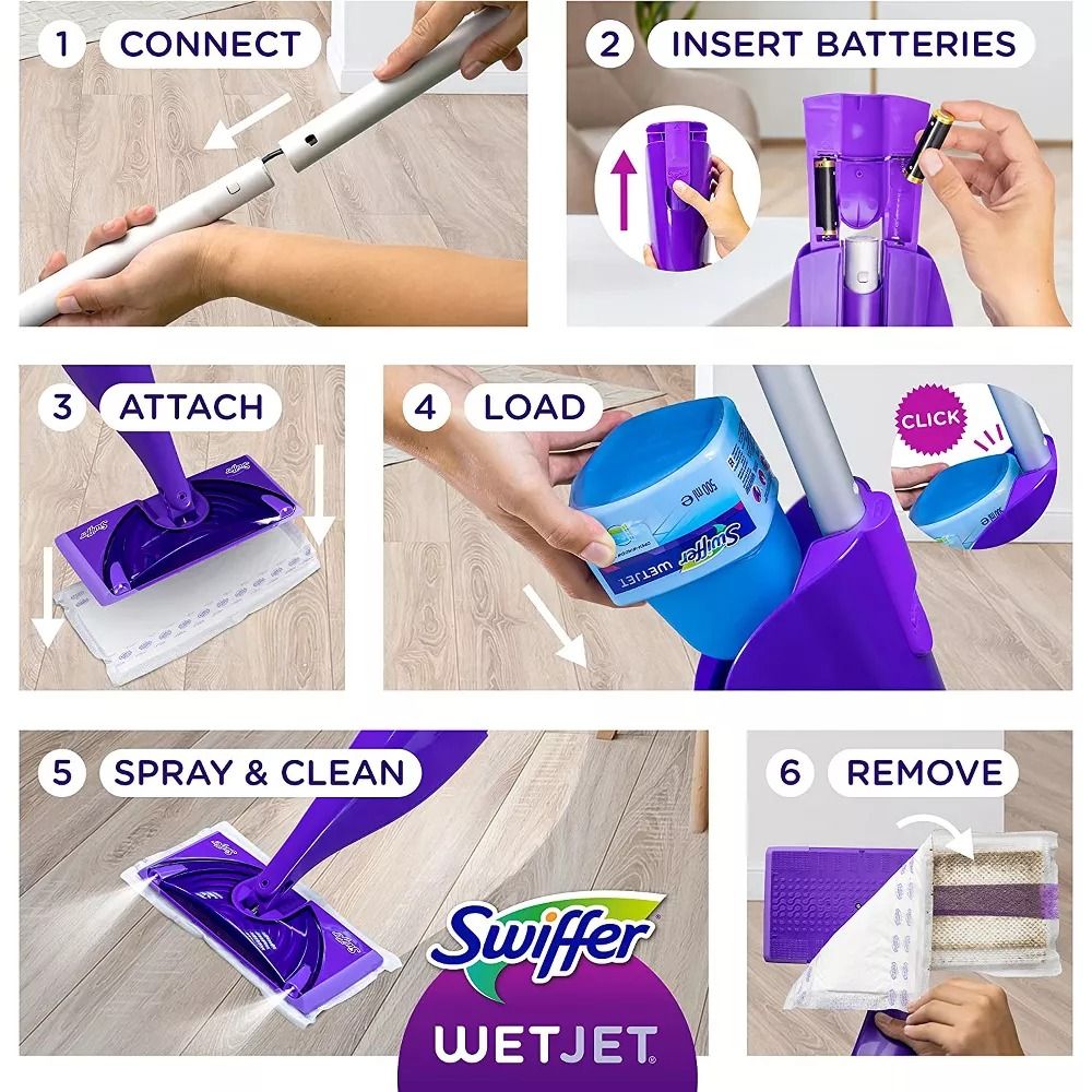 Swiffer WetJet Multi Surface Floor Cleaner Spray Mop Pads Refill, 17 count EasyOptionXY LLC