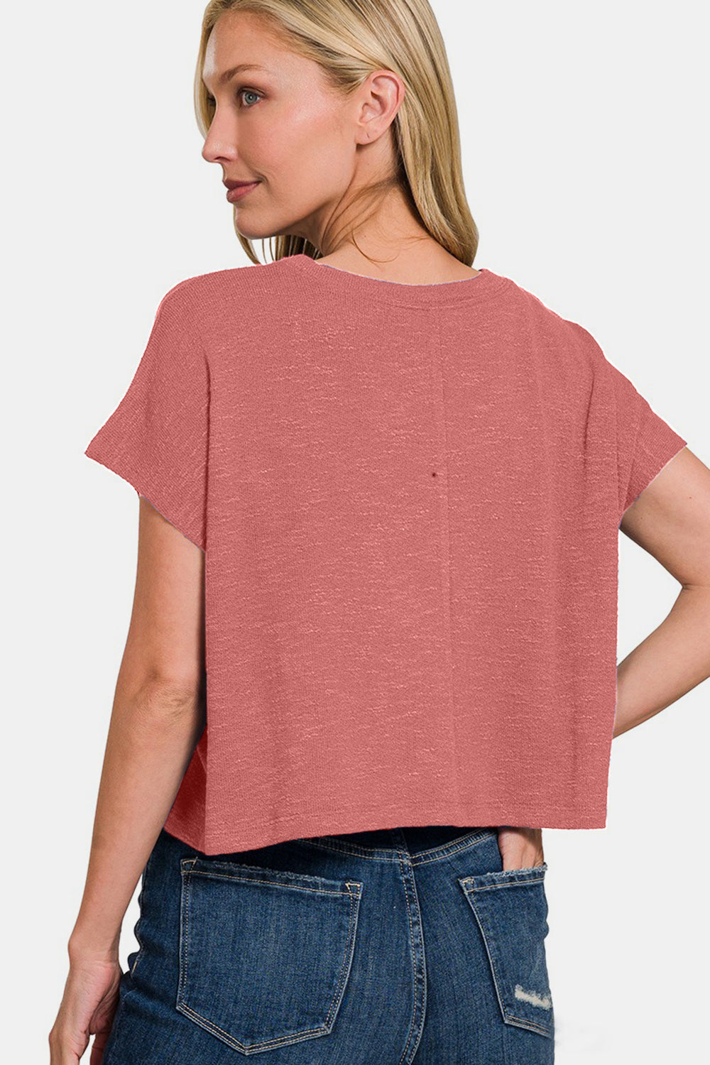 Zenana Round Neck Short Sleeve T-Shirt Lootquake LLC