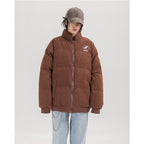 Retro stand collar padded padded jacket men