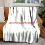 1pc Cozy Personalized Photo Blanket - Throws - Soft Customized Flannel Couch Throw with Meaningful Family, Friends, and Pet Pictures - Unique Gift Idea Lootquake LLC