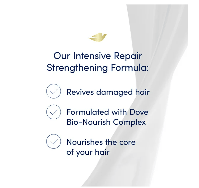 Dove Repairing Shampoo; Nutritive Solutions Intensive Repair with Keratin for All Hair Types; 31 fl oz