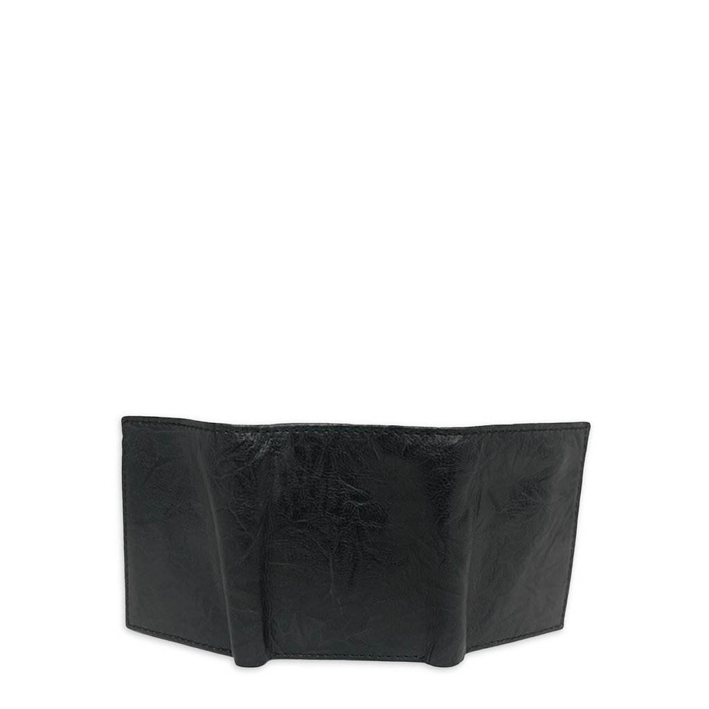 George Men's Adult Antique Crunch Trifold Wallet Black EasyOptionXY LLC