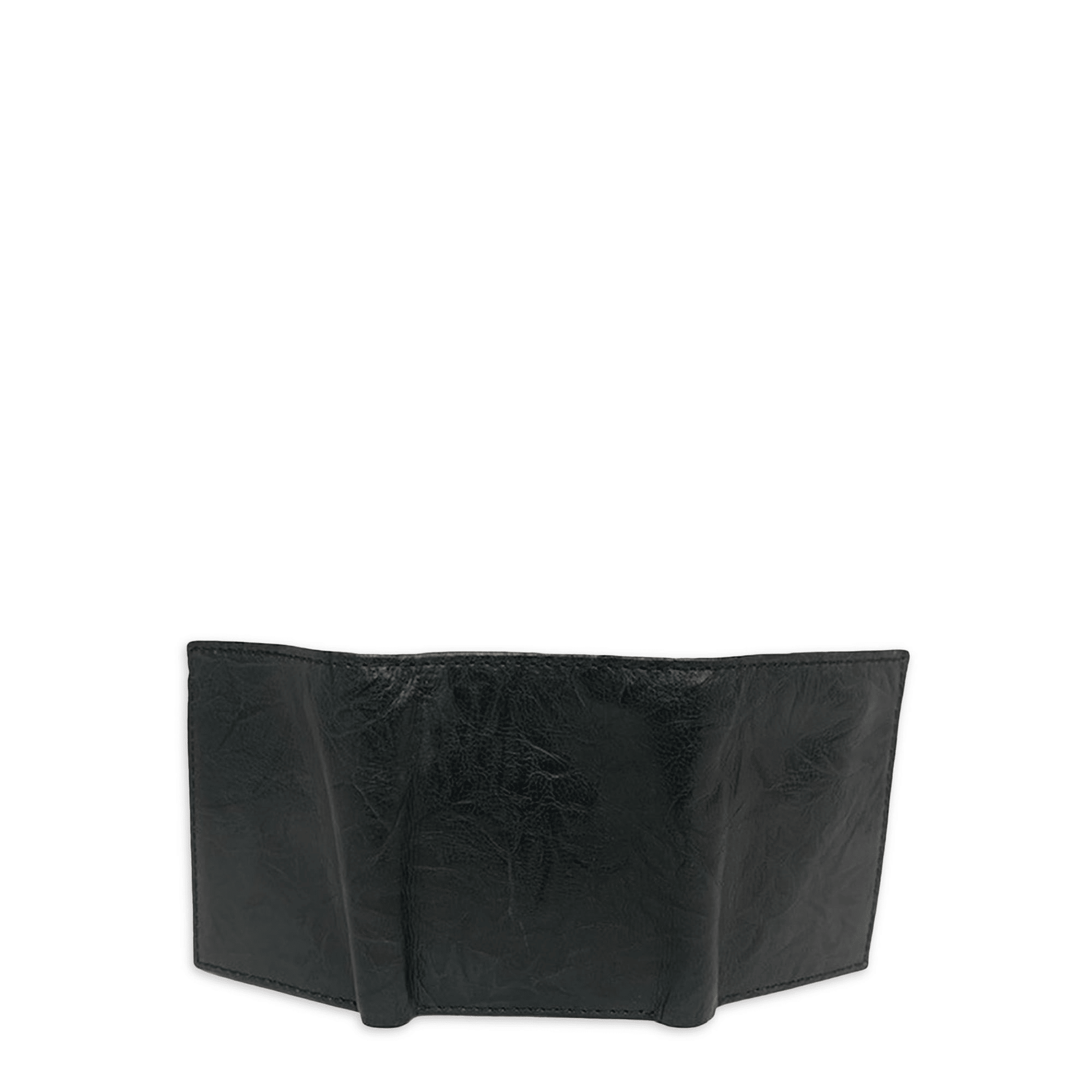 George Men's Adult Antique Crunch Trifold Wallet Black EasyOptionXY LLC
