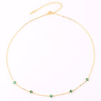 Ins Style Fashion Blue Flower Necklace Vacation Beach Travel Spring Summer Jewelry