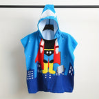 1pc Children's Bath Towel, Cartoon Pattern Hooded Bathrobe, Soft Microfiber Kids' Bath Towel, Soft Cloak Blanket, Wearable Beach Towel, Beach Essential, Bathroom Supplies Lootquake LLC