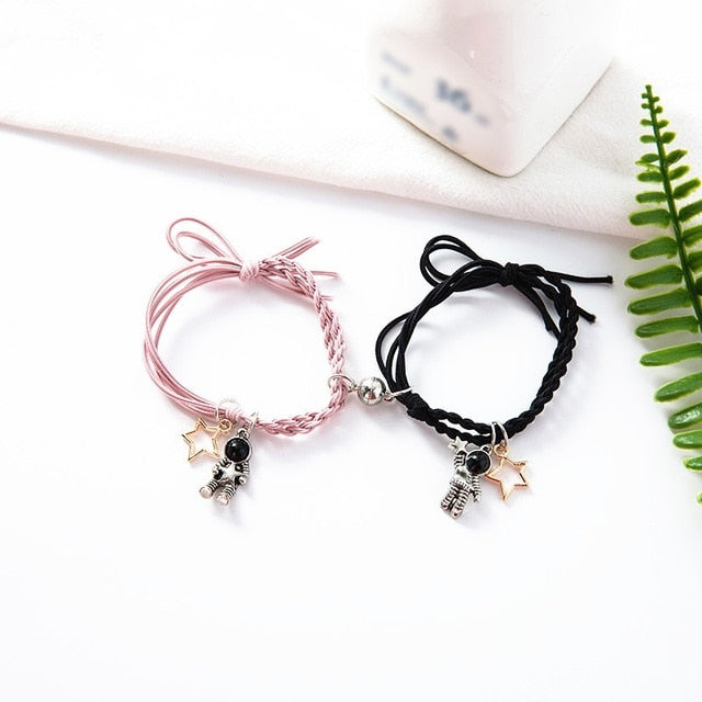 Natural Stone Beads Couple Magnetic Bracelets Pi-Mart