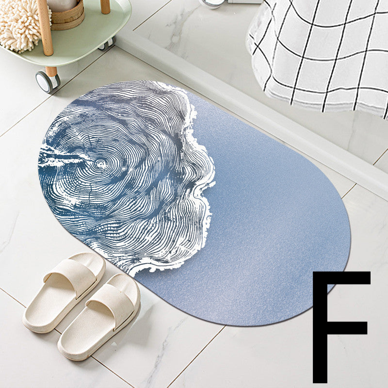 Diatom Mud Bathroom Door Non-slip Absorbent Floor Mat Pi-Mart