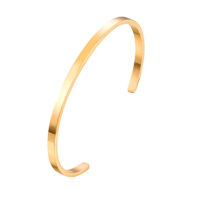 Unisex Stainless Steel Bangle Bracelet Pi-Mart