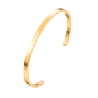 Unisex Stainless Steel Bangle Bracelet Pi-Mart