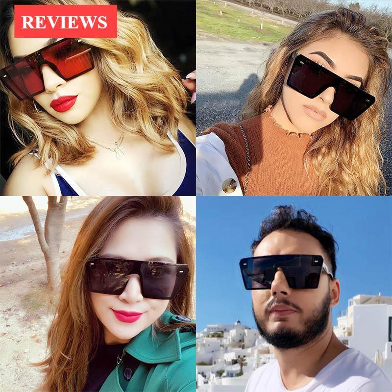 NEW Top Oversized Square Modern  Woman And Ladies Fashion Retro Gradient Sunglasses With  Big Frame And  Vintage Eyewear UV400 Protection - SJB-DIAMOND ELITES
