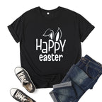 Women's Bunny Happy Easter Print Top Pi-Mart