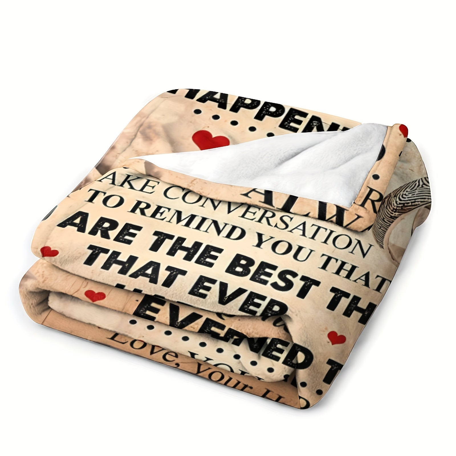 Plush Flannel Blanket for Wife - Husband to Wife Love Message - All-Season Softness for Sofa, Couch, Office, Camping, Bed, Travel, Living Room - Cozy Gift for Friends, Family, Birthday, 80x60in Lootquake LLC