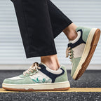 Lace-up Casual Shoes Men Soft Thick Sole Fashion Comfortable Breathable Flats Sneakers Student Platform Outdoor Walking Shoes Pi-Mart