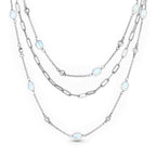 Moon Magic Moonstone Necklace - Wild/ 925 Sterling Silver - 18k Rose Gold Rainbow Moonstone Necklaces for Women/Authentic Rainbow Crystal Moonstone Jewelry Lootquake LLC