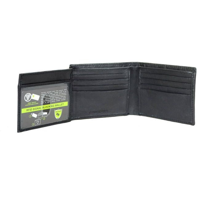 Men's RFID Signal Blocking Genuine Leather Traveller Wallet with Gift Box EasyOptionXY LLC