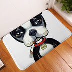 Pet dog flannel floor mat door mat printing foot mat anti-slip mat carpet Pi-Mart