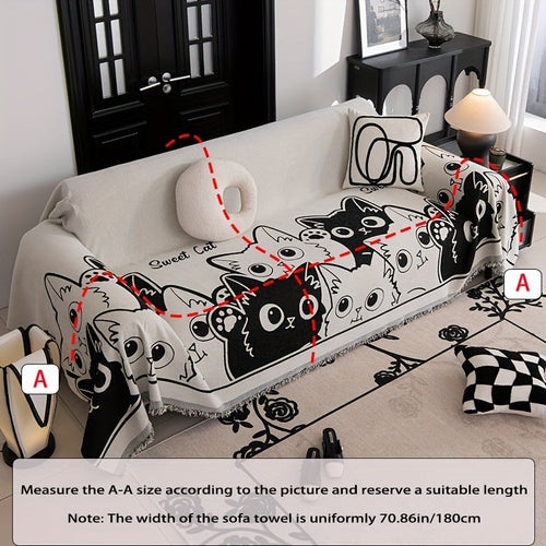 1pc Elastic Four Seasons Universal Sofa Cover Double-sided Sofa Slipcover Anti-cat Scratch Couch Cover Furniture Protector For Bedroom Office Living Room Home Decor Couch Cover Blanket Sofa Cover Blanket Sofa Throw Blanket Lootquake LLC