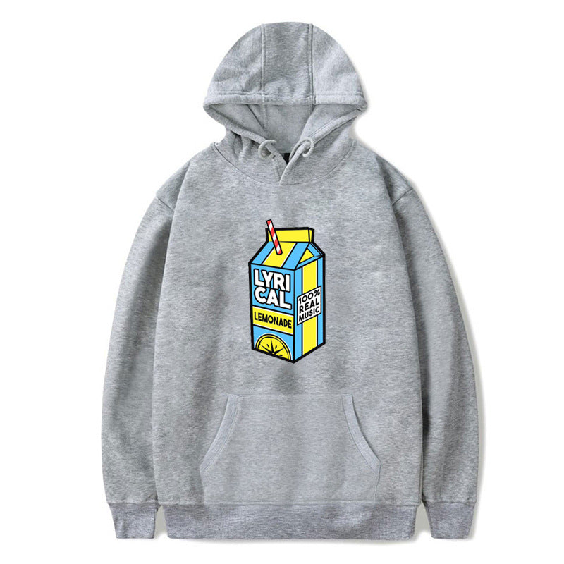 Lemon printed Euramerican velvet hoodie Pi-Mart