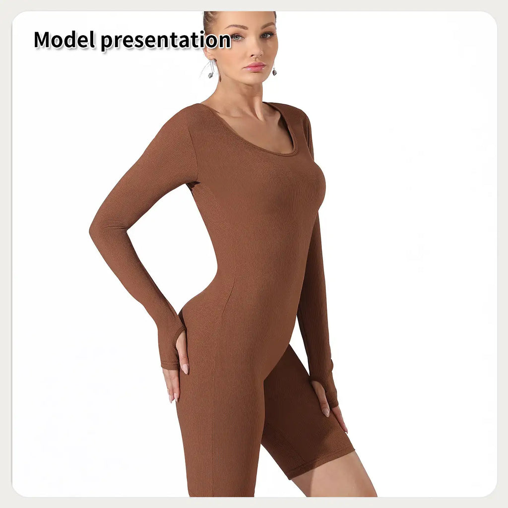 Women's Fashion Simple Solid Color Bodysuit - SJB-DIAMOND ELITES