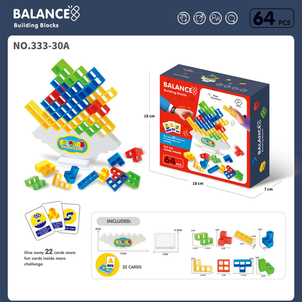 Balance Stacking Board Games Kids Adults Tower Block Toys For Family Parties Travel Games Boys Girls Puzzle Buliding Blocks Toy Pi-Mart