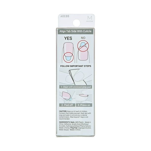 KISS imPRESS Color Long-Lasting Medium Coffin Press-On Nails, Solid White, 30 Pieces EasyOptionXY LLC