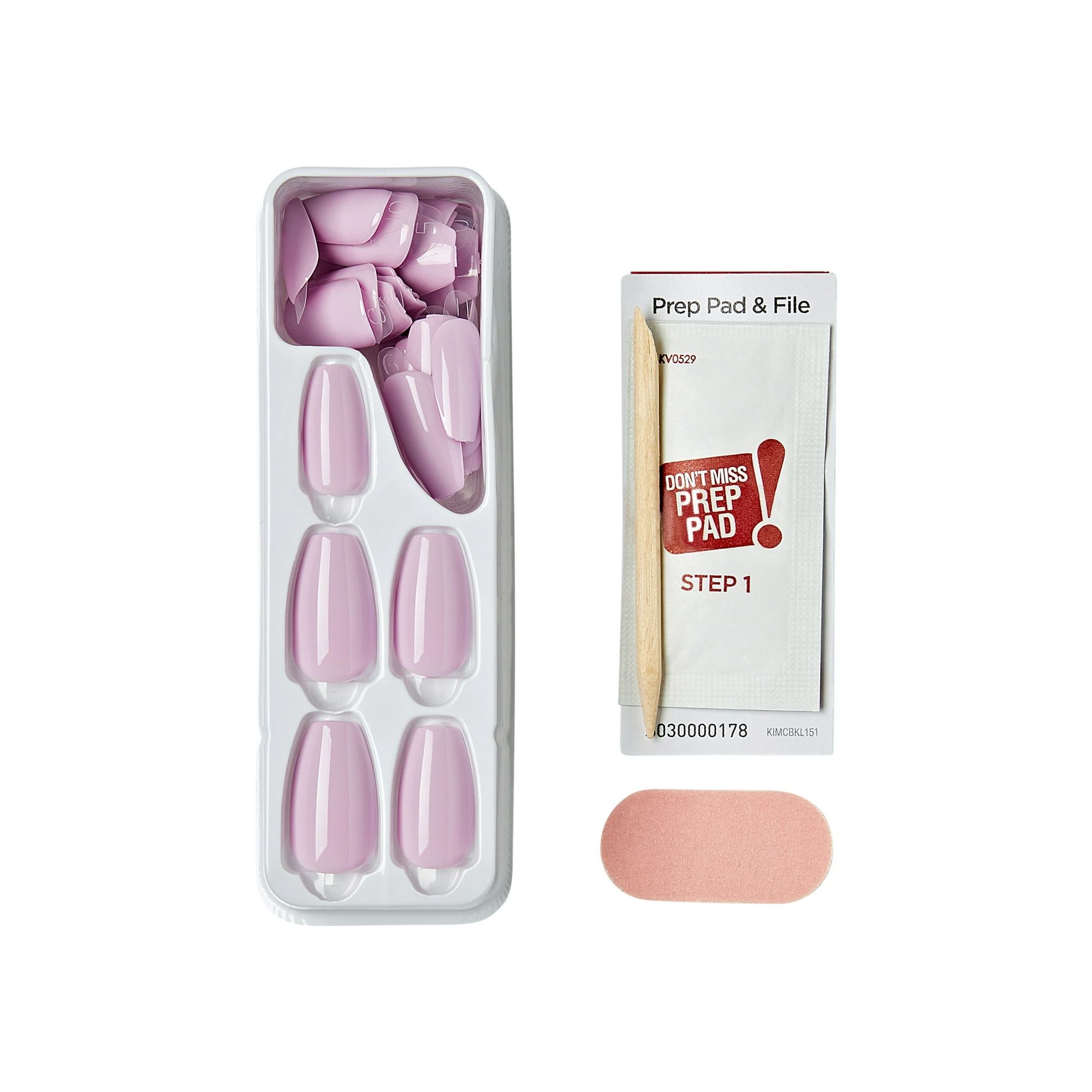 KISS imPRESS Color Long-Lasting Medium Coffin Press-On Nails, Solid White, 30 Pieces EasyOptionXY LLC