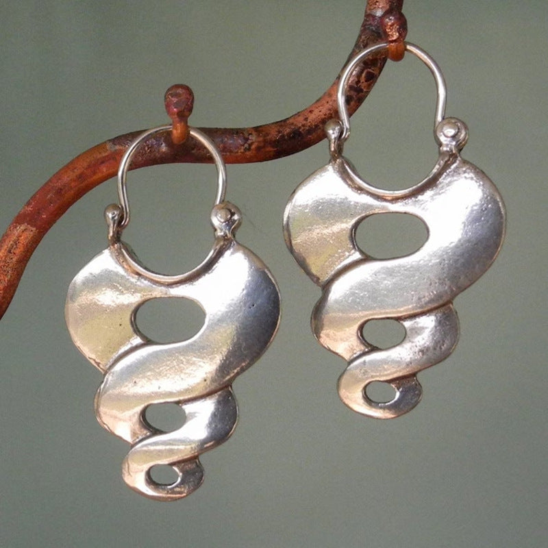 Simple Geometric Gypsy Curved Metal Ear Ring Pi-Mart