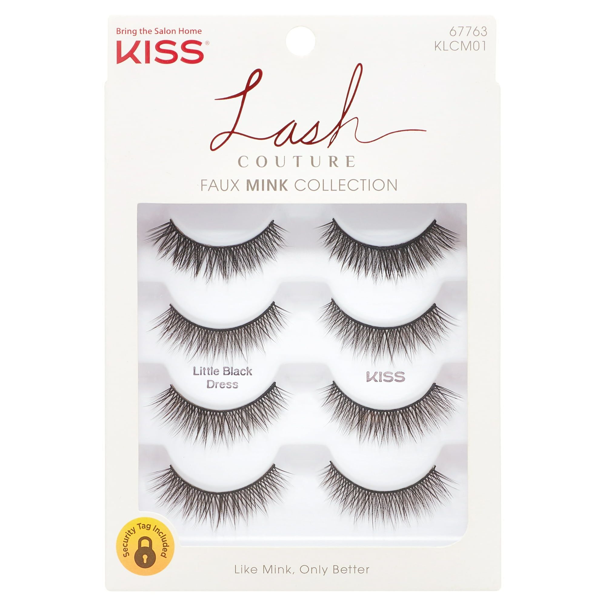 KISS Lash Couture Faux Mink False Eyelashes, Little Black Dress, 4 Pairs EasyOptionXY LLC