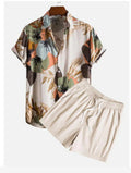 Men's Casual Suit 3D Digital Printing Short Sleeve Shirt Hawaii Suit Lootquake LLC