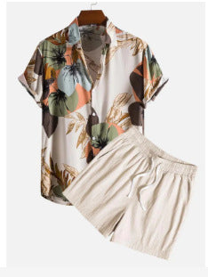 Men's Casual Suit 3D Digital Printing Short Sleeve Shirt Hawaii Suit Lootquake LLC