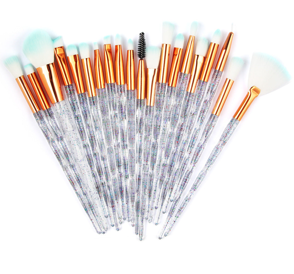 Diamond Makeup Brush Set (20 Pcs) Pi-Mart