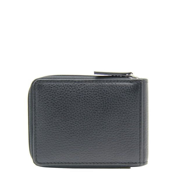 George Men's Milled Zip Around Wallet With Extra Pocket EasyOptionXY LLC
