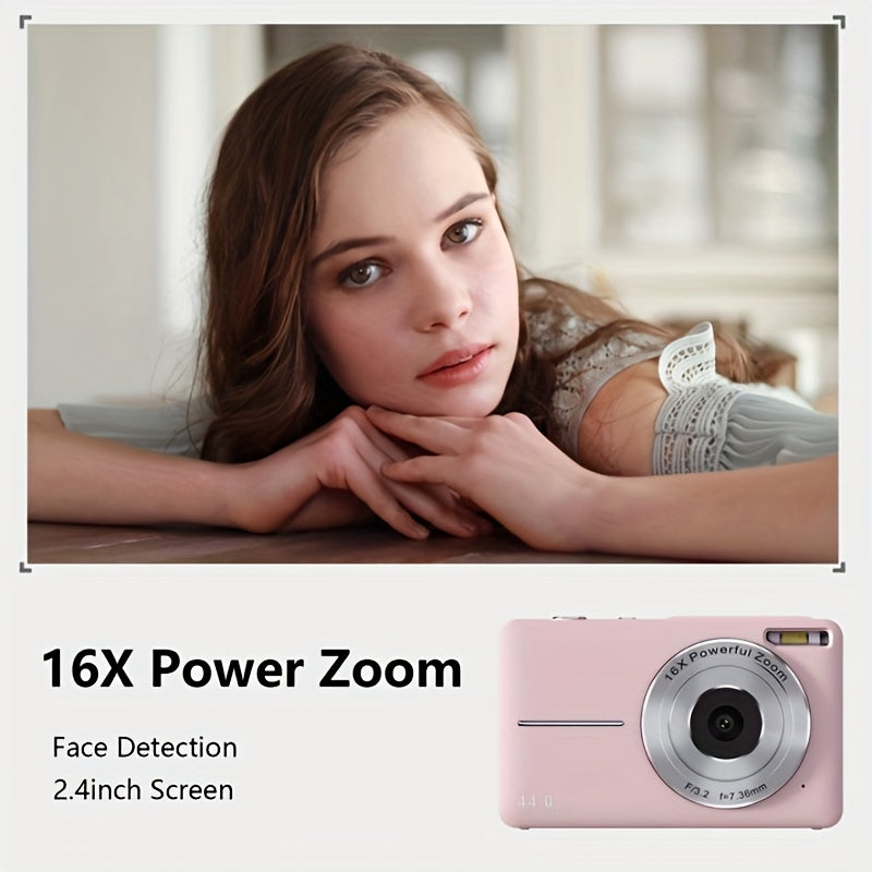 Digital Camera, 1080P FHD Camera 44MP Point And Shoot Digital Camera, 16X Zoom Compact Portable Point Shoot Camera Suitable For Thanksgiving Christmas And New Year Gifts Lootquake LLC