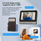 Smart Video Doorbell with HD Camera, Visual Doorbell Camera with 4.3-inch Display, Real-time Indoor Monitoring, Wide Angle, 2-Way Audio, Image & Video Recording, SD Card Local Storage, HD Night Vision, Battery/USB Dual Power, Lootquake LLC
