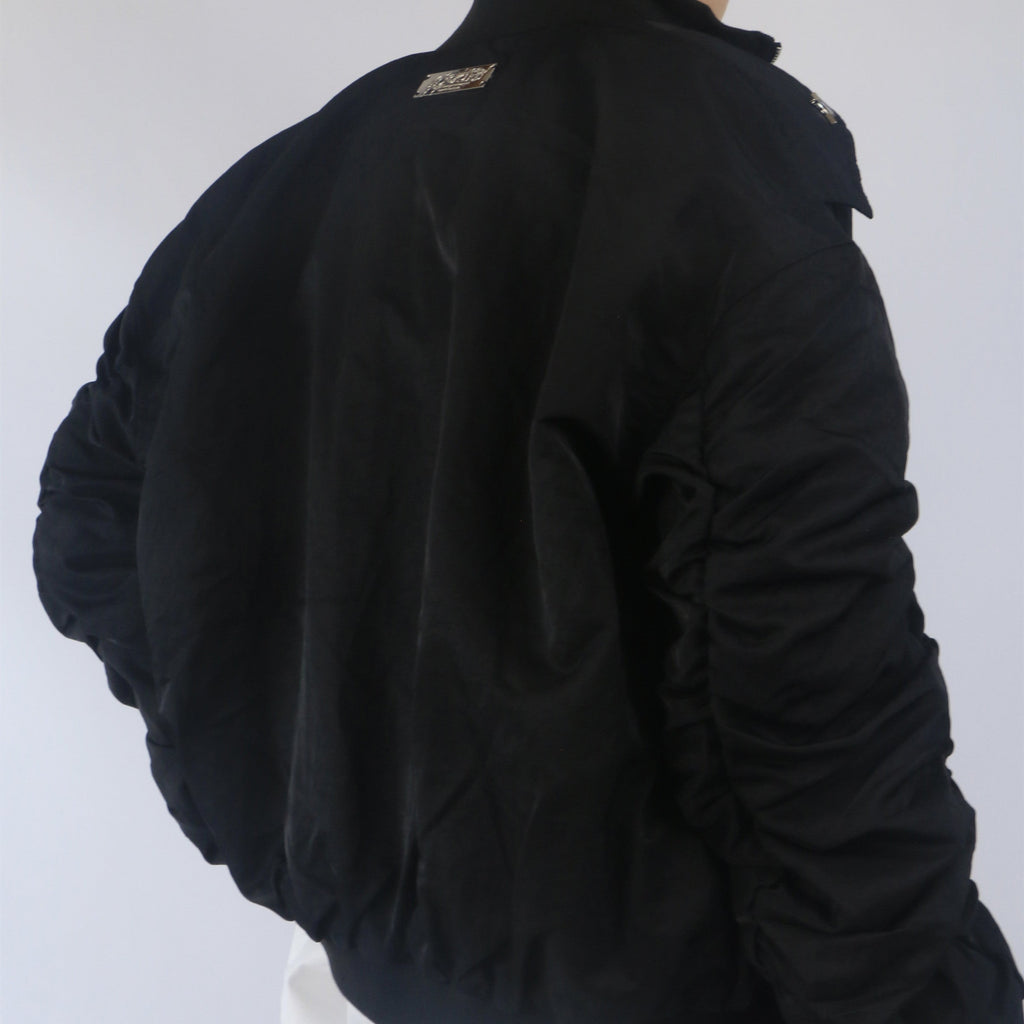 Personalized Fashion Zipper Micro Trumpet Sleeve Jacket