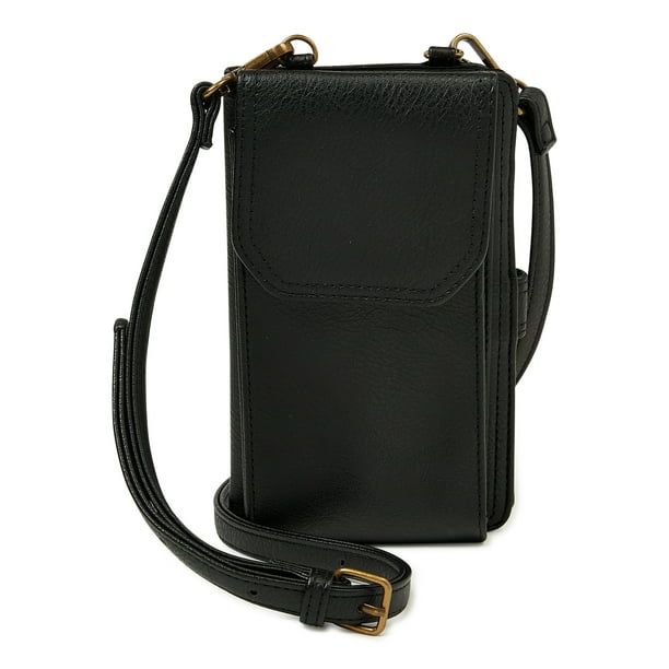 Time and Tru Women's Natalie Phone Case Cellie Wallet on a String Black EasyOptionXY LLC