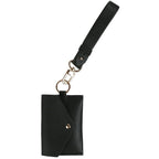 Essentials Brand Women's Adult Polyester Wrist Lanyard with Black Wallet