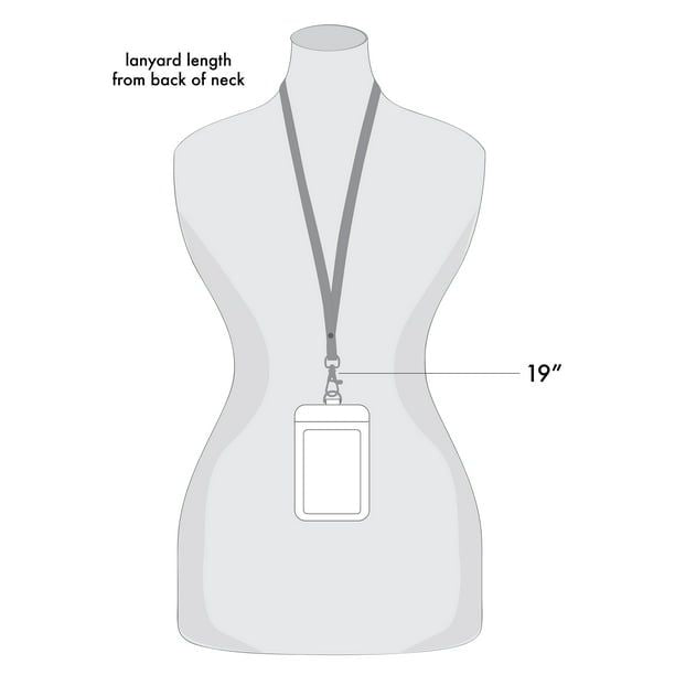 ESSENTIALS Brand Women's Adult Black Vegan Leather Lanyard with Zipper Wallet EasyOptionXY LLC