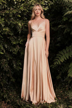 A-Line Satin Dress Purplish Diva