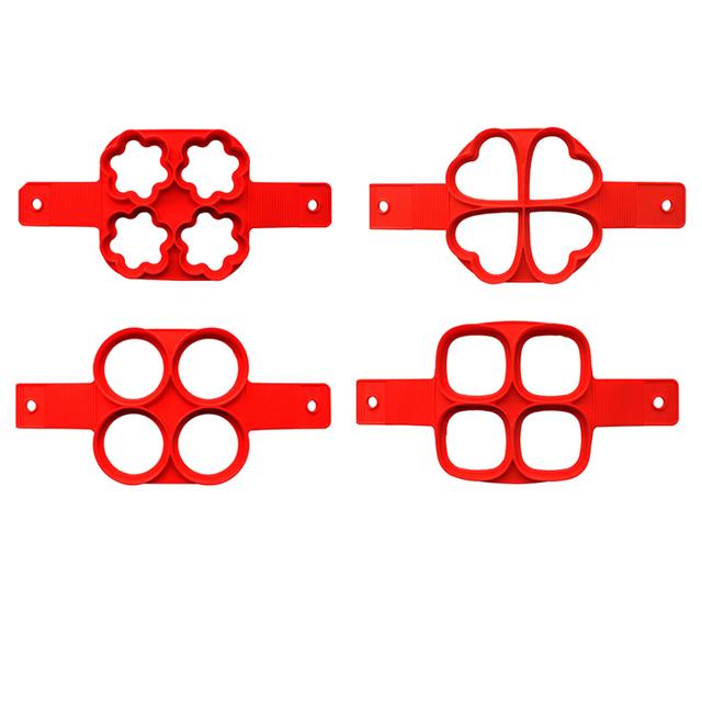 Silicone Non Stick Fantastic Egg Pancake Maker Ring Kitchen Baking Omelet Molds Flip Cooker Egg Ring Mold Pi-Mart