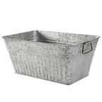 Better Homes & Gardens- Large Rectangle Galvanized Tub, 22 in L x 15 in W x 10 in H