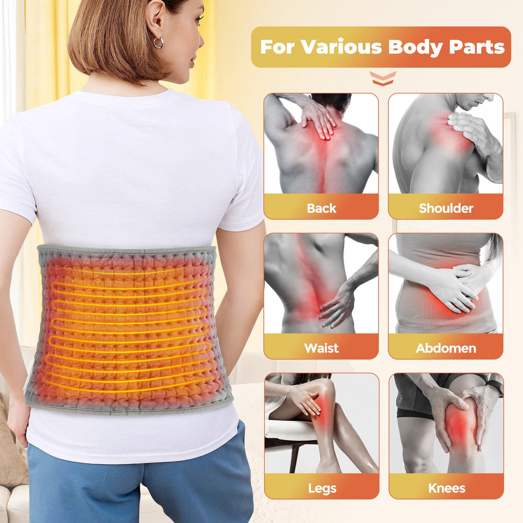Back Heating Support Belt Heated Waist Brace With Adjustable Temperature Warm Back Belt Abdomen Warmer Lumbar Support Pad Pi-Mart