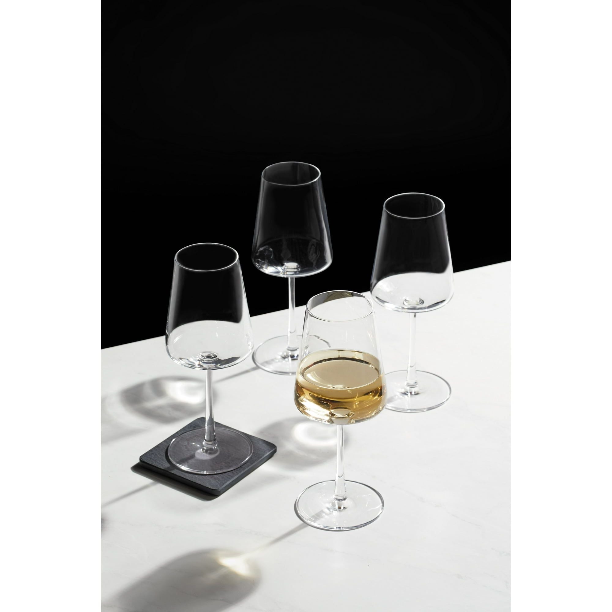 Better Homes & Gardens Clear Flared White Wine Glass with Stem, 4 Pack EasyOptionXY LLC