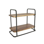 Better Homes & Gardens Rectangle Two-Tier Wood Serving Tray, 14.29" L x 7.08" W, Gray