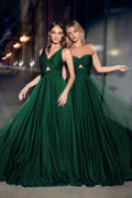 A-Line Satin Keyhole Dress Purplish Diva