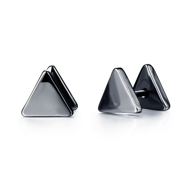 Small Black Punk Stud Earrings Pi-Mart