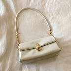 Small beige shoulder bag, bag women glacier white armpit bag, commuter top handle bag, versatile hobo bag for women