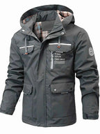 Men's Plus Size Hooded Outdoor Windproof Coat THRIXINE