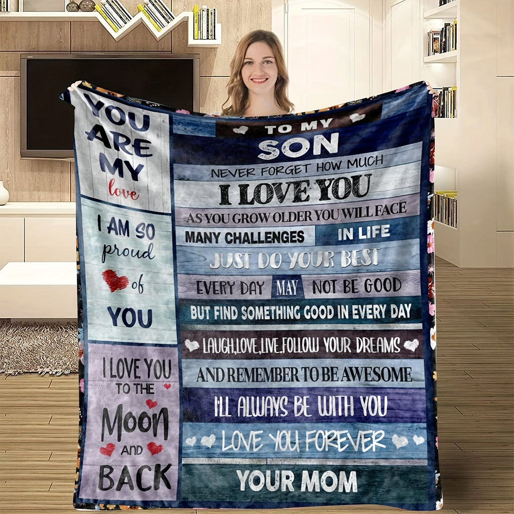 Cozy and Soft Flannel Blanket - A Loving Gift From Mom to Her Son!