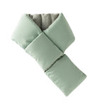 Warm Cross-design Pocket Scarf For Women Winter Outdoor Sports Skiing Cold-proof Down Cotton Plus Velvet Short Scarf Pi-Mart